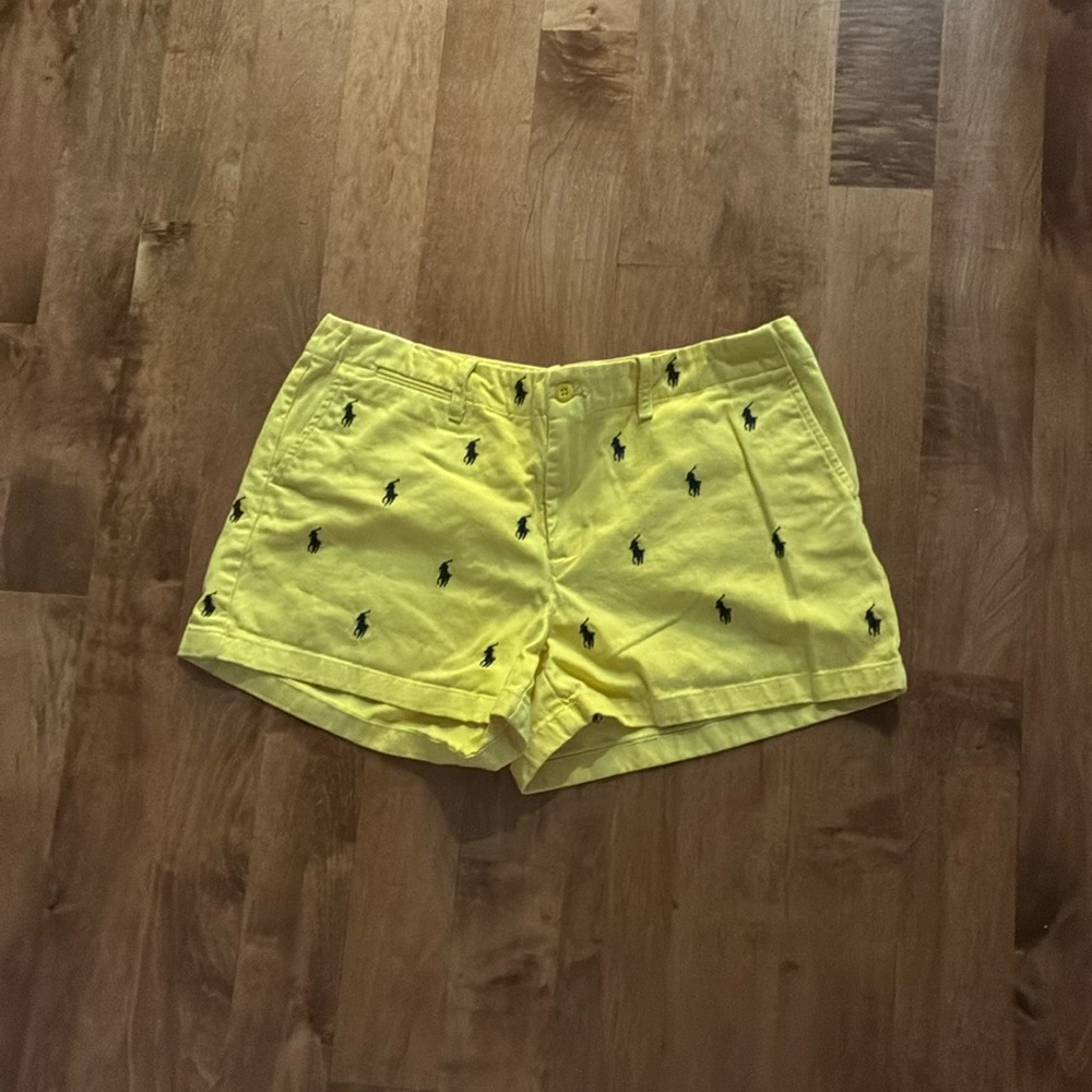 Yellow Ralph Lauren sport shorts